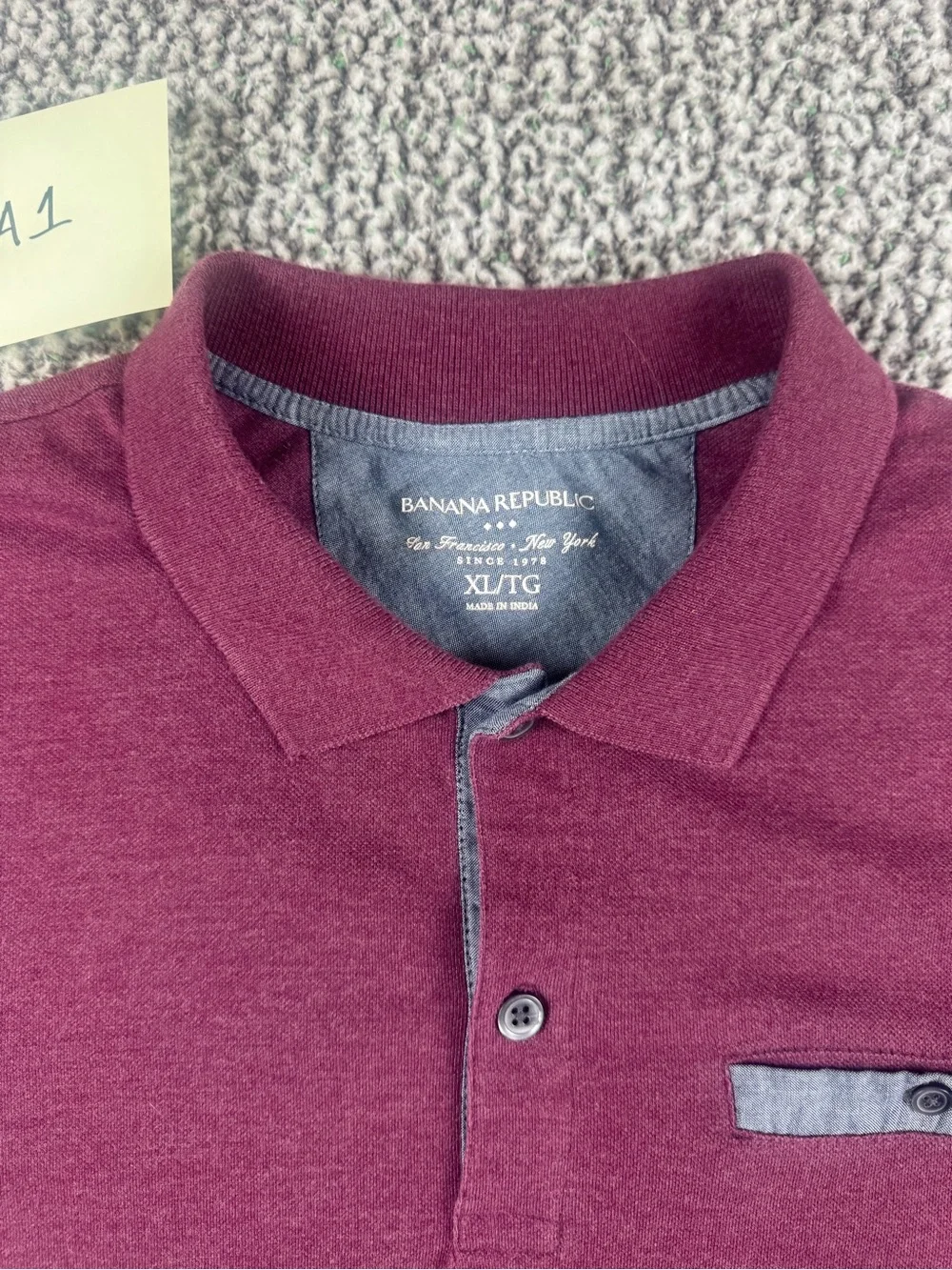 Banana Republic Men's Burgundy Polo Shirt XL